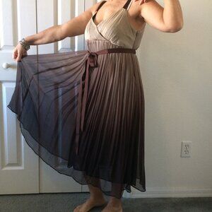 Chiffon brown dress